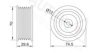 AUTEX 651764 Deflection/Guide Pulley, v-ribbed belt